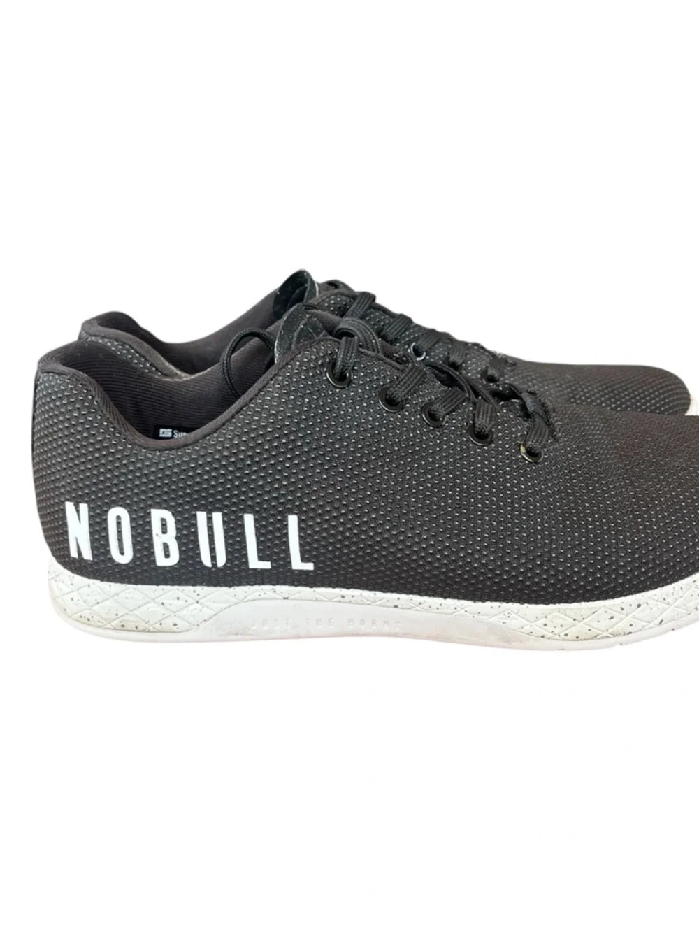 NoBull Black Trainer Cross Training Grey Gum Super Fabric Size 10.5 Men